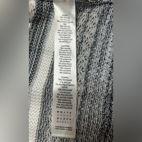 White House Black Market Cardigan Sweater Jacket Gray - Picture 7 of 7